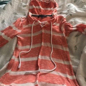 striped shirt with hood